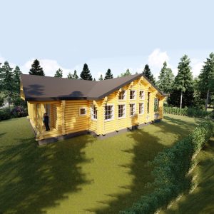 Дом из бревна 280мм. 186м2. Курск.